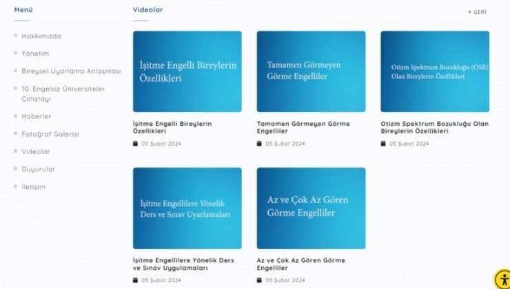 Engelli Öğrenciler Birimi’nden özel gereksinimli öğrencisi olan akademisyenler için bilgilendirme videoları