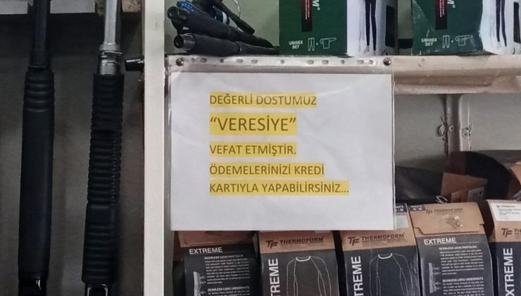 Eskişehirli esnaftan veresiye sorununa esprili çözüm