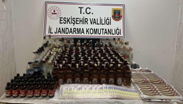 Eskişehir’de Jandarma ekiplerinden kaçak alkol operasyonu