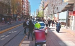 Eskişehir’de trafiğe kapalı bölgelere giren motosiklet ve motorlu bisiklet sürücülerine ceza kesildi