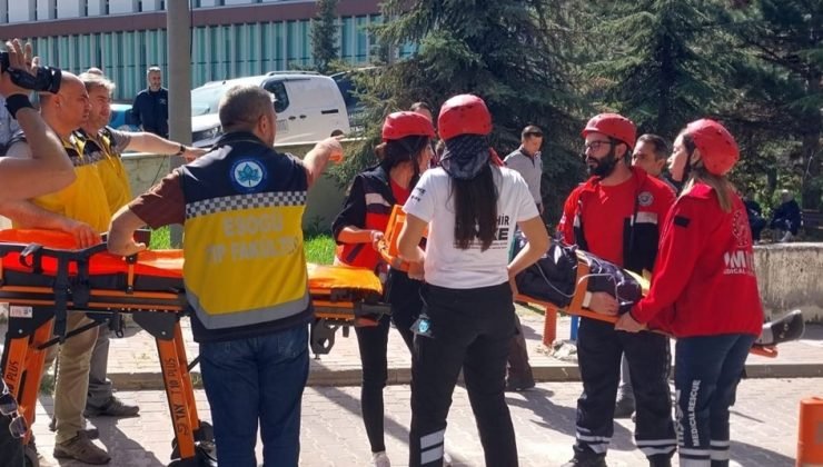 ESOGÜ Hastanesi’nde yangın tatbikatı yapıldı