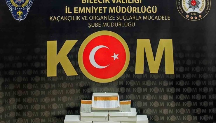 Bilecik’te  2 bin adet doldurulmuş makaron ele geçirildi