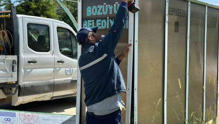 Bozüyük’te otobüs ve dolmuş duraklarına bakım