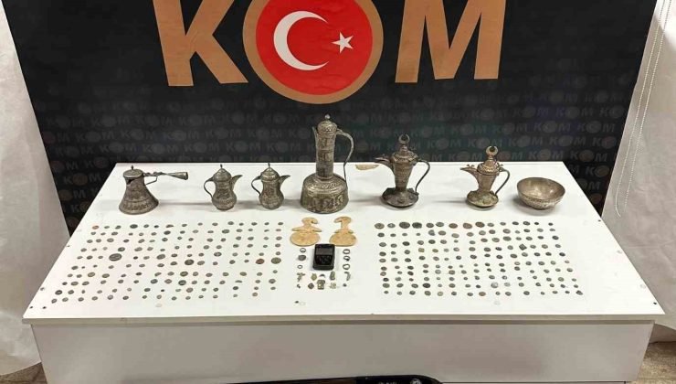 Polis ekiplerinden tarihi eser kaçakçılığına yönelik operasyon