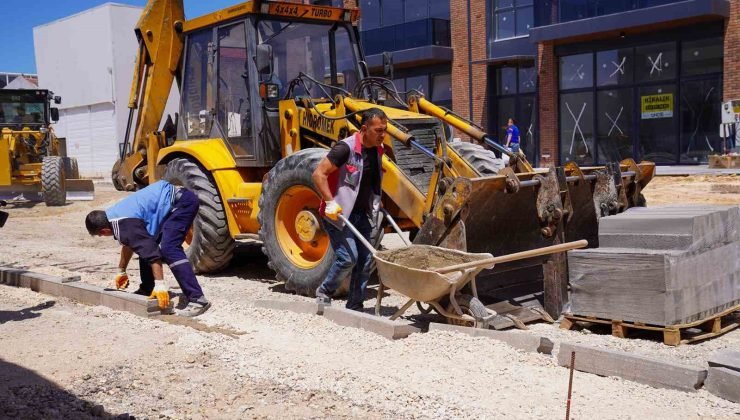 Tepebaşı’nda üstyapı çalışmaları sürüyor