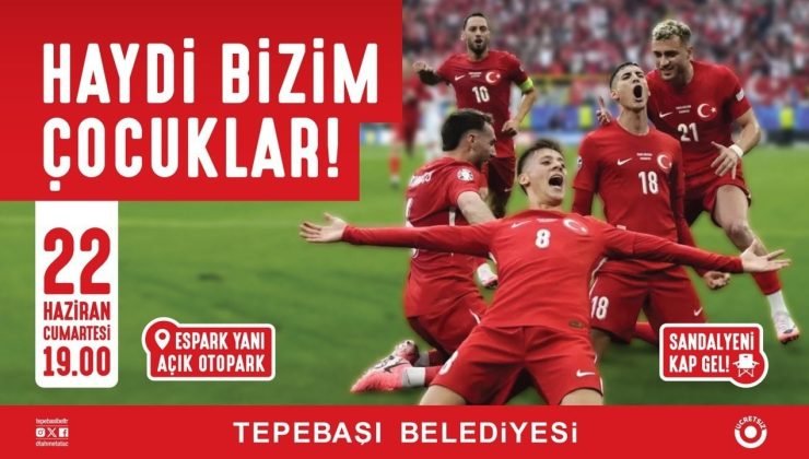Açık havada milli maç heyecanı