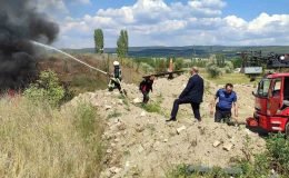 Hisarcık itfaiye personeline yangın eğitimi