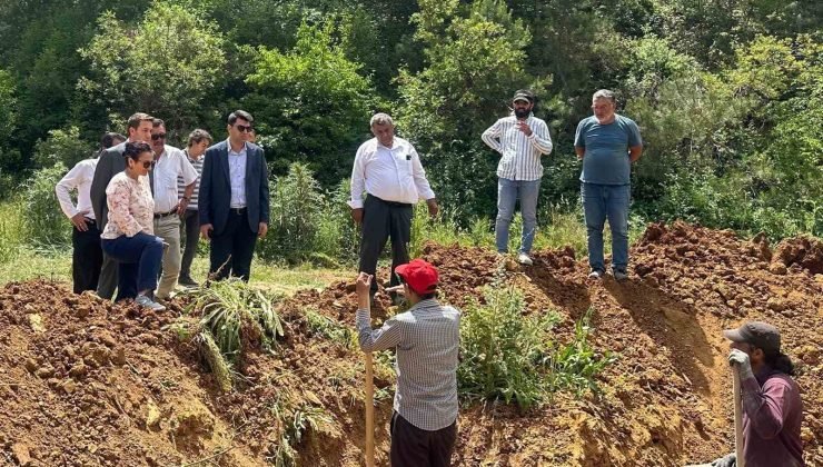 Hisarcık Kaymakamı Bahar su altyapı hatlarındaki çalışmaları yerinde inceledi