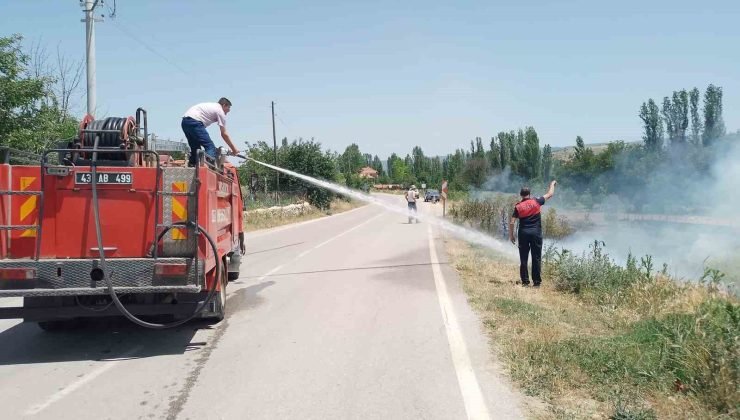 Hisarcık’ta arazi yangını