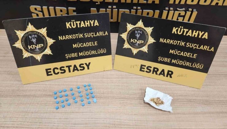 Kütahya’da bir şahsın üzerinde uyuşturucu ele geçirildi