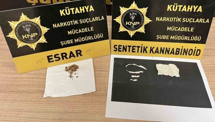 Kütahya’da uyuşturucu ticareti yapan yaşı küçük şüpheli tutuklandı