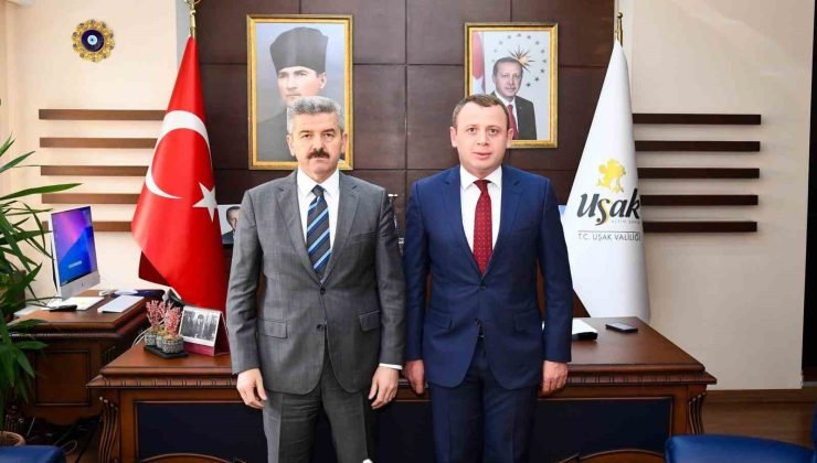 Eşme’ye yeni atanan Kaymakam’dan Vali Ergün’ü ziyaret