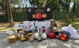 Uşak’ta yapılan operasyonda çok sayıda kaçak makaron ele geçirildi