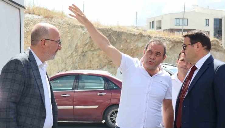 Vali Işın, 1453 Fetih Camii’nin inşaat çalışmalarını inceledi