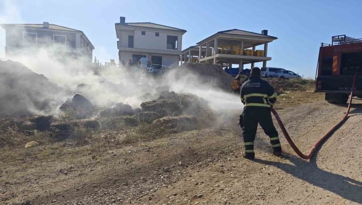 Bilecik’te çıkan saman yangını kısa sürede söndürüldü