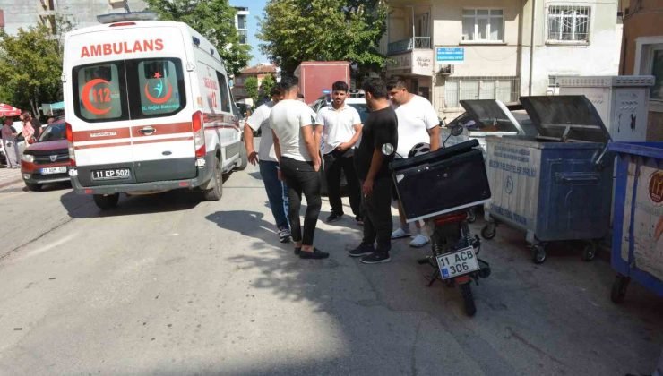 Bilecik’te seyir halinde devrilen motorlu bisiklet sürücüsü yaralandı
