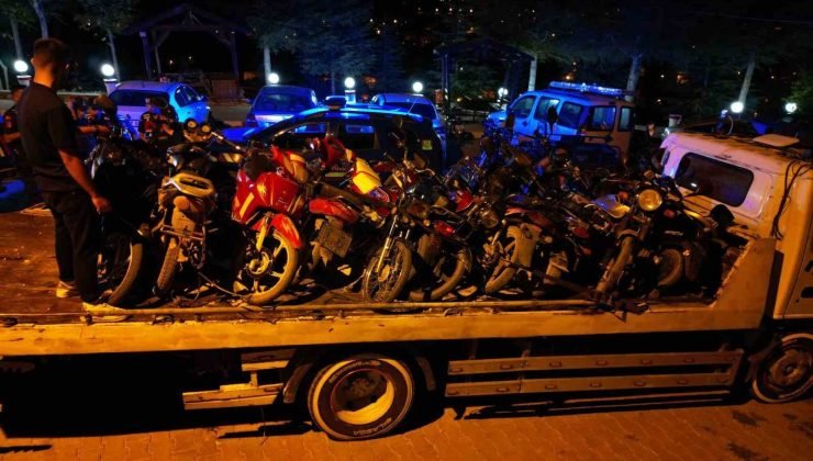 Bolvadin’de 33 motosiklet trafikten men edildi