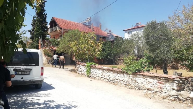 Depoda başlayan yangın eve ulaşamadan söndürüldü