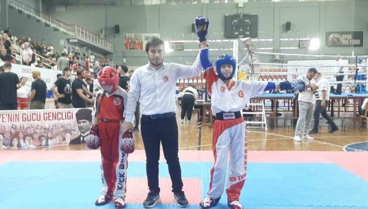 Gediz kickboks takımı Denizli’de yapılan turnuvadan madalyalarla döndü