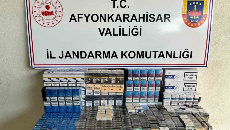 Jandarma 830 paket bandrolsüz sigara ele geçirdi