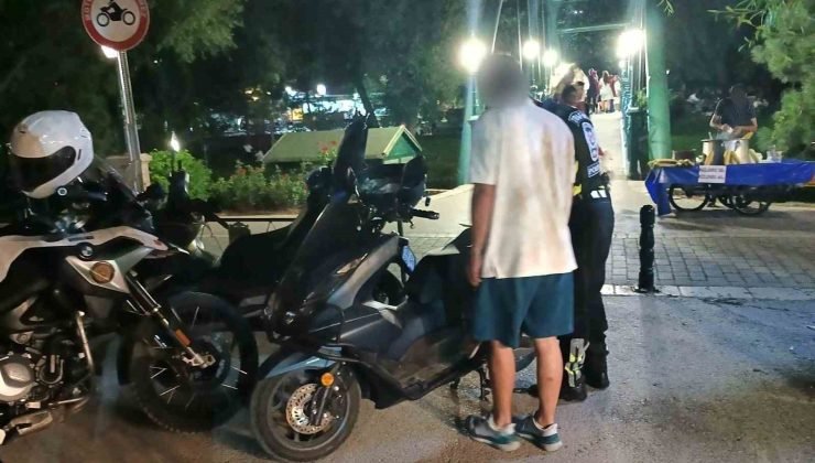 Kanlıkavak parkındaki denetimde 5 sürücüye cezai işlem uygulandı