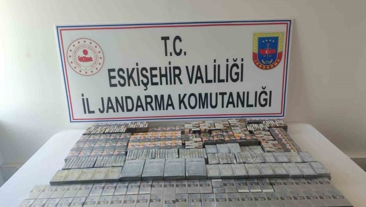 Otobüsle Eskişehir’e kaçak sigara sokmaya çalışan şahıs yakalandı