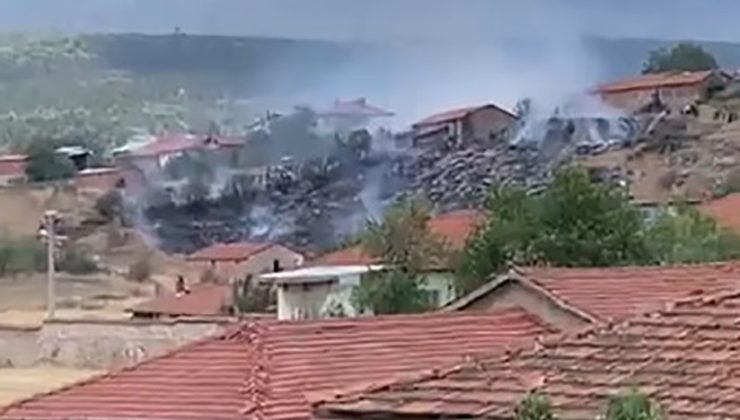 Tavşanlı’da korkutan yangın