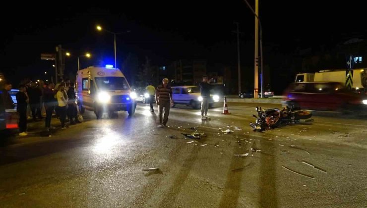 Tavşanlı’da trafik kazası, motosiklet sürücüsü yaralandı
