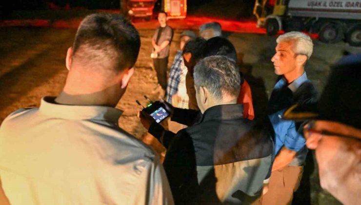 Vali Ergün yangın bölgesinde incelemelerde bulundu