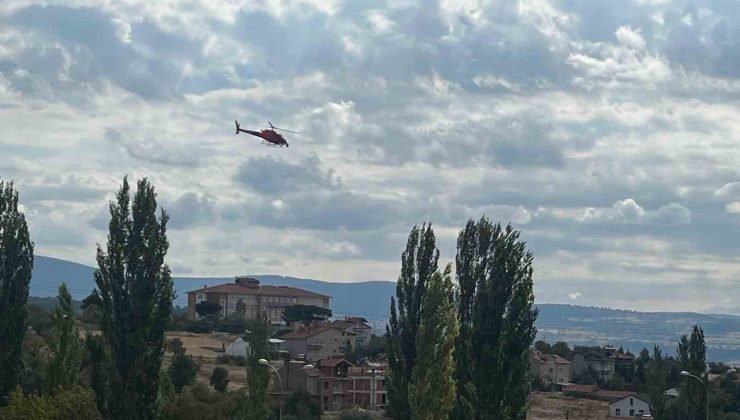 Domaniç’te “inmeyen helikopter” vatandaşları heyecanlandırdı