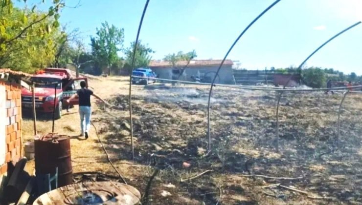 Emet’teki arazi yangını büyümeden söndürüldü