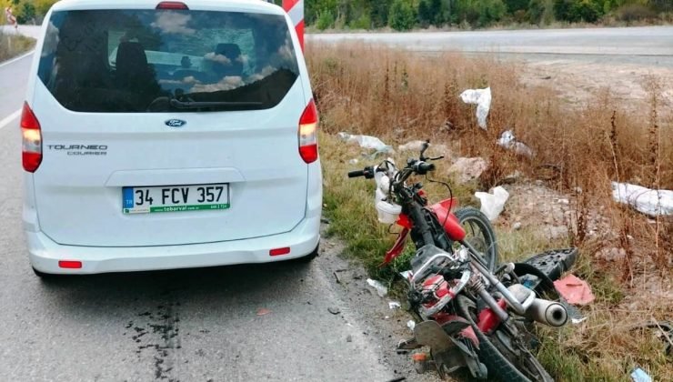 Kütahya’da otomobil ile motosiklet çarpıştı: 1 yaralı