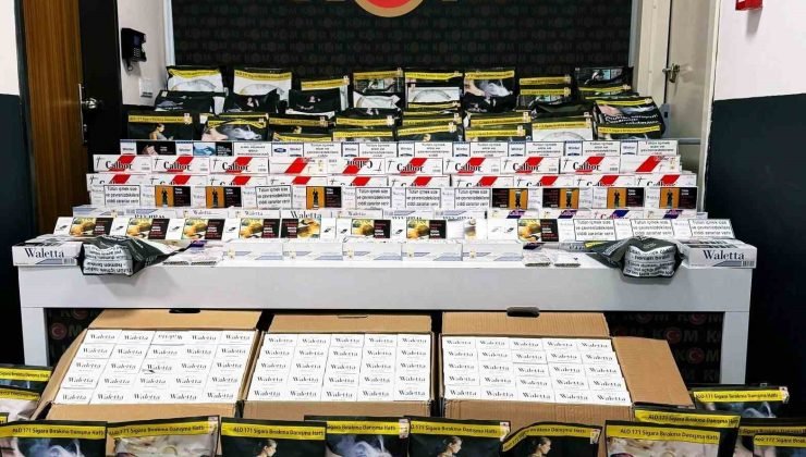 Polisten kaçak makaron ve tütün operasyonu