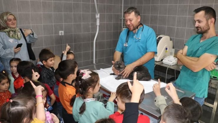 Hayvanları Koruma Haftası’nda miniklerden anlamlı ziyaret