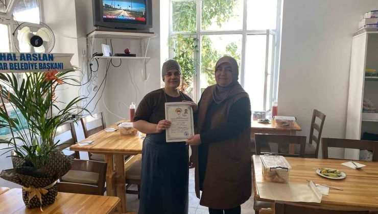 Kadın girişimciye kadın Belediye Başkanından destek