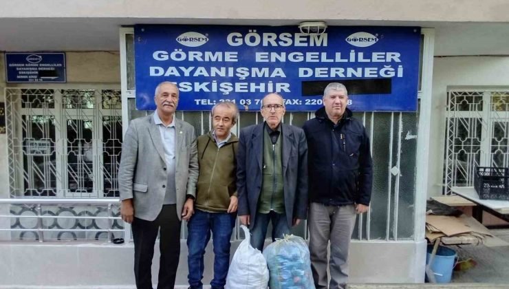 Köy Kültür Evi’nden görme engelliler için kapak bağışı