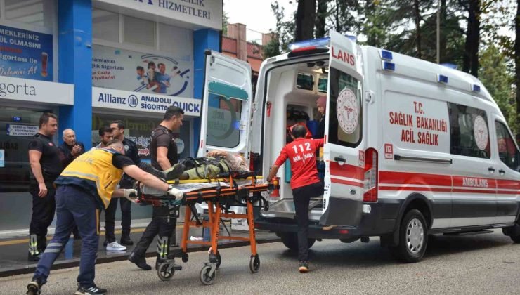 Otomobilin çarptığı yaya yaralandı