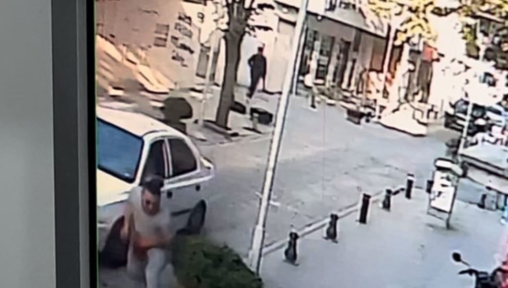 Pompalı tüfekle 1 kişiyi ağır yaralayan şüphelinin kaçtığı anlar kamerada
