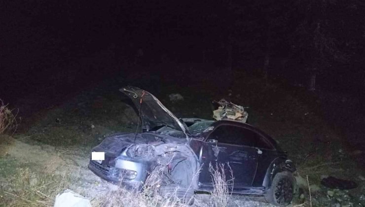 Şarampole giren otomobilde 5 kişi yaralandı