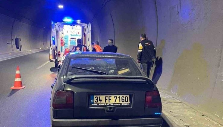 Tüneli meydana gelen trafik kazasında 2 kişi yaralandı