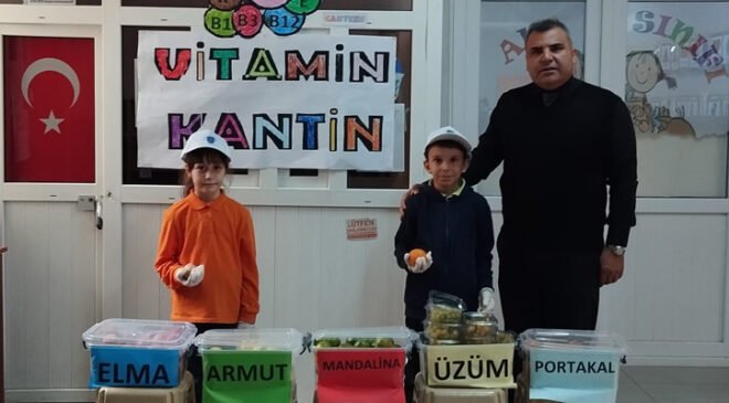 Volkan Öğretmen ve Öğrencilerinden ‘Vitamin Kantini’ ile Sağlıklı Dayanışma