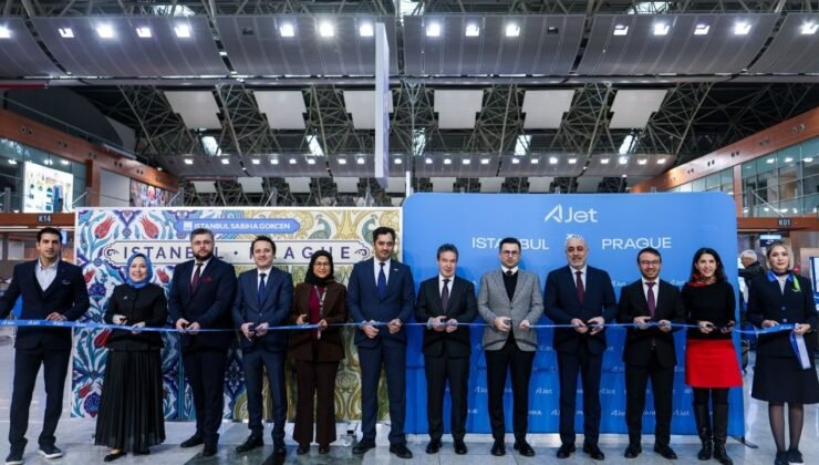 AJet’ten İstanbul–Prag hattı: İlk sefer törenle gerçekleştirildi