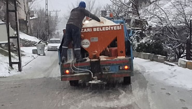 Beypazarı’nda kardan kapalı köy yolu yok