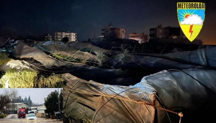 Antalya Kumluca’da hortum ev ve seralarda hasara yol açtı
