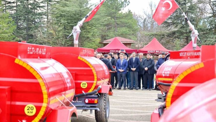 Bilecik’te 3 ton kapasiteli 15 adet su tankeri köylere teslim edildi