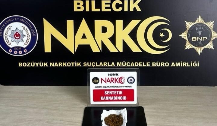 Bilecik’te sentetik kannabinoid ele geçirildi