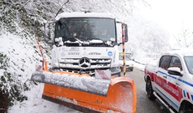 Giresun Belediyesi Kar Mücadelesi Devam Ediyor