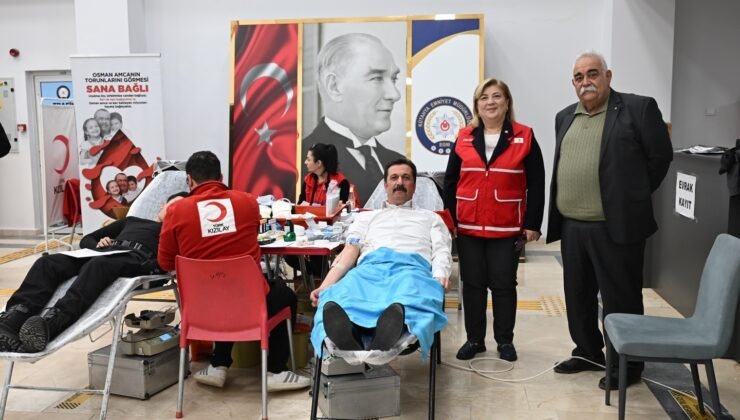 Kütahya İl Emniyet Müdürlüğünden kan bağışı kampanyasına destek