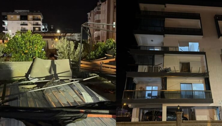 Finike’de geceyi fırtına vurdu
