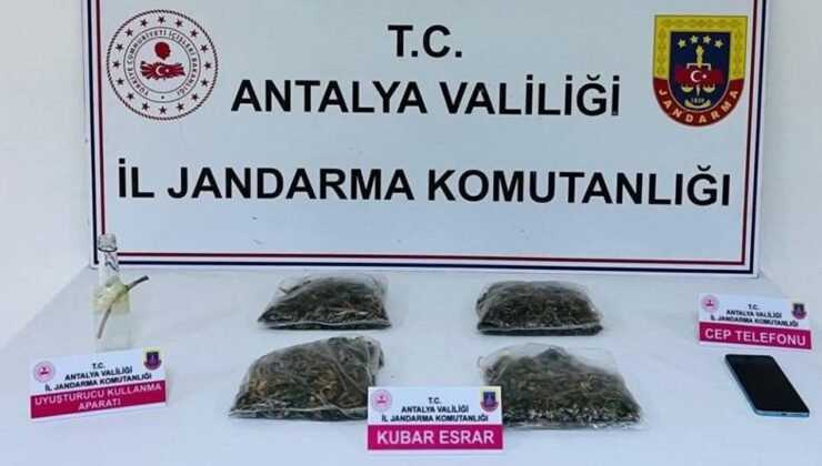 Serik’te uyuşturucu operasyonu: 1 kilo 165 gram esrar ele geçirildi